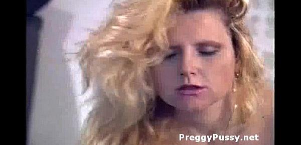  Fat blonde preggo whore rides guys cock and gets spermed